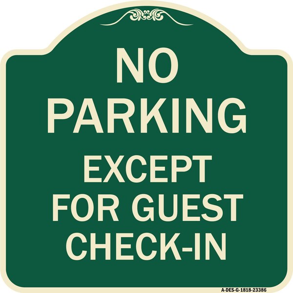 Parking Reserved for Guests Only Heavy-Gauge Aluminum Architectural Sign, 18" x 18", G-1818-23386